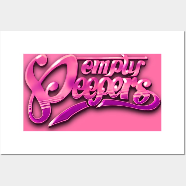 Empty Peepers Logo Pink Wall Art by CreativeOpus